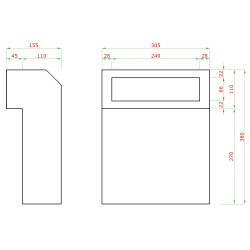 Schránka poštová (380x305x150mm), hrúbka 1.5mm), max. formát listu: A4, farba: Prášková čierna Schránka poštová (380x305x150mm), hrúbka 1.5mm), max. formát listu: A4, farba: Prášková čierna